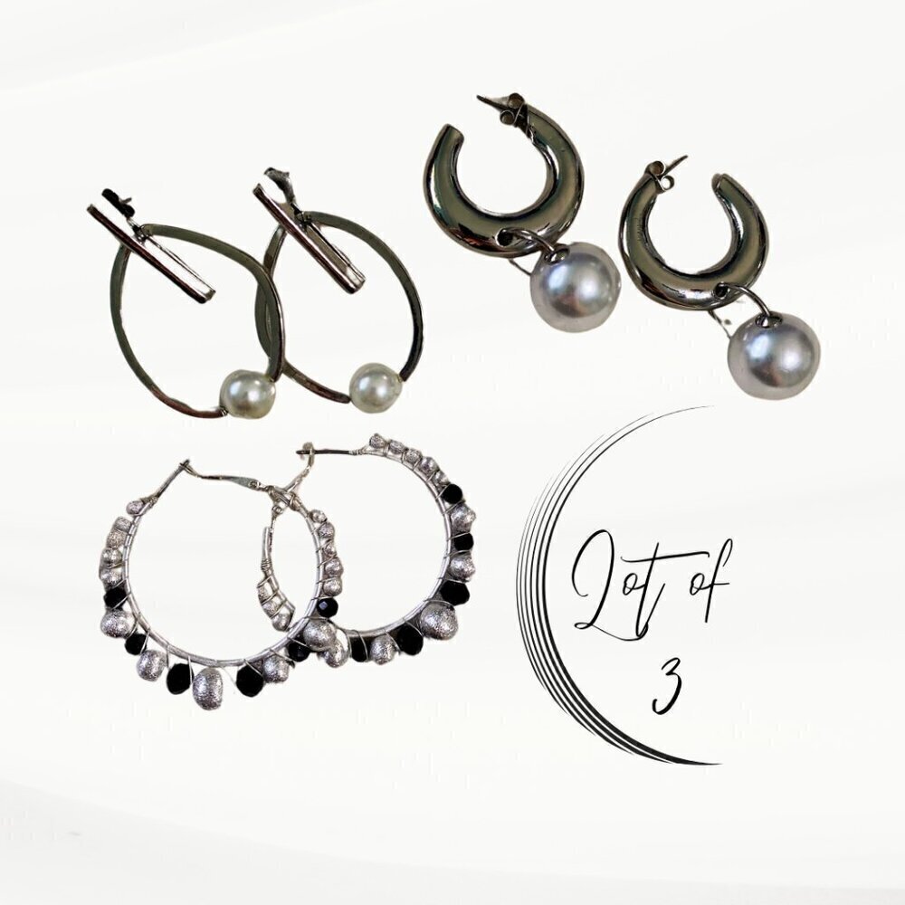 Lot of 3 Sets of Earrings
